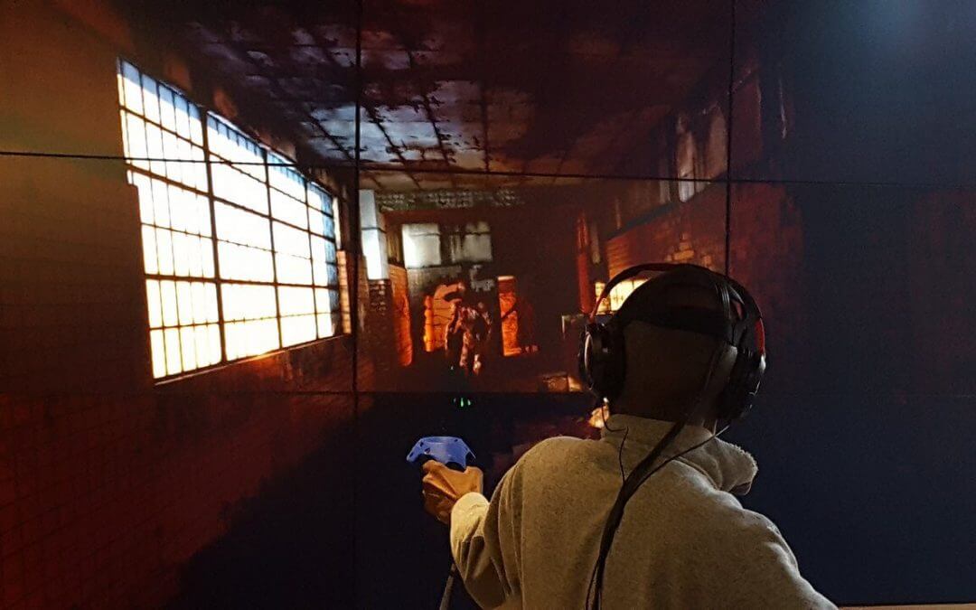 image of real time vr experience of zombie game